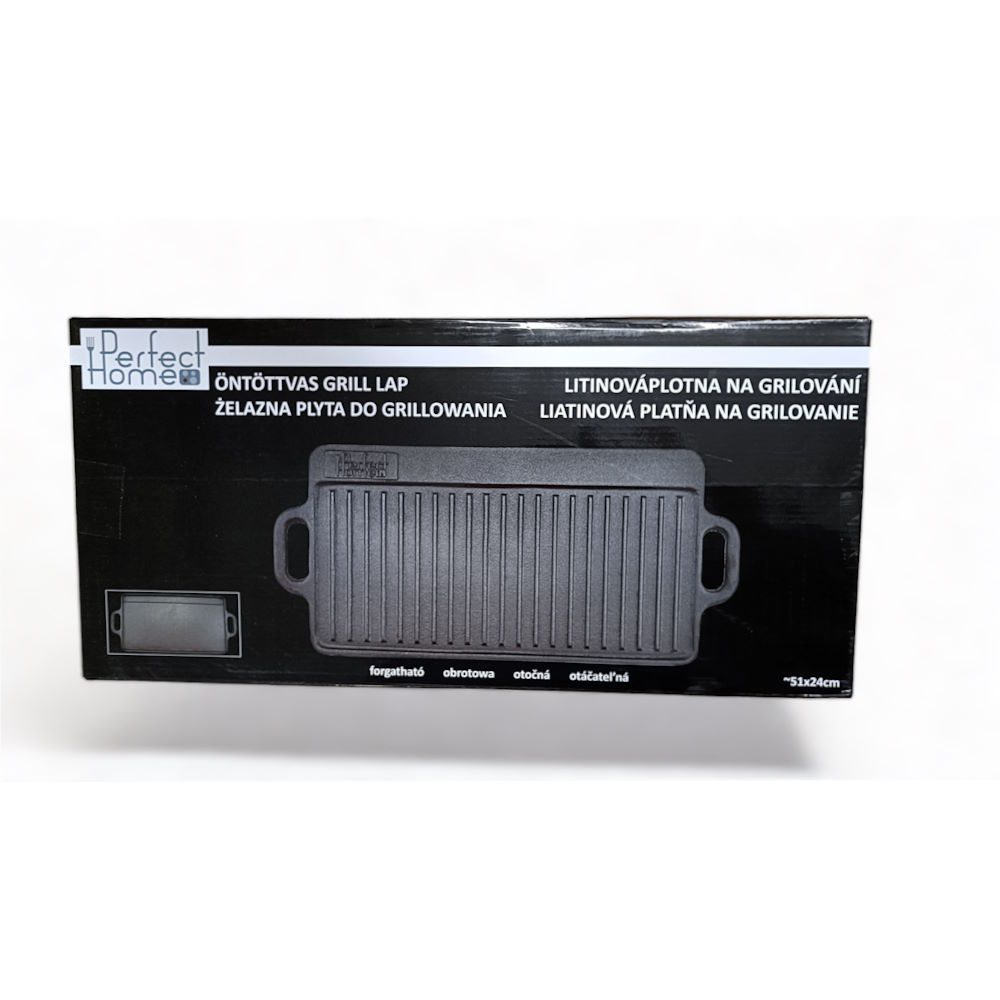 PERFECT HOME GIETIJZEREN GRILLPLAAT 51 CM X 24 CM_doos