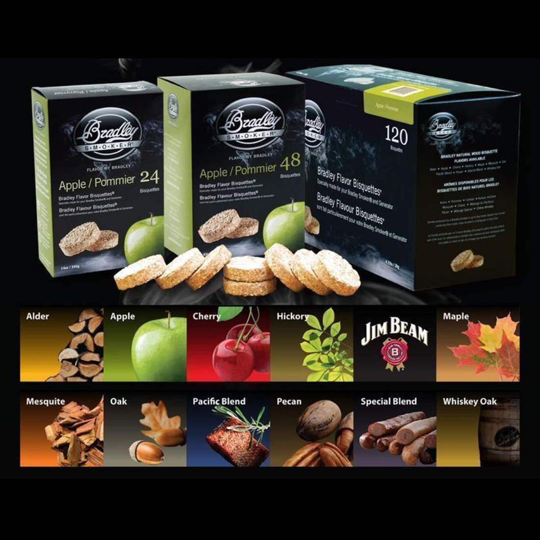 Smaak Bisquettes_2 Bradley Smaak Bisquettes Esdoorn 48 Pack