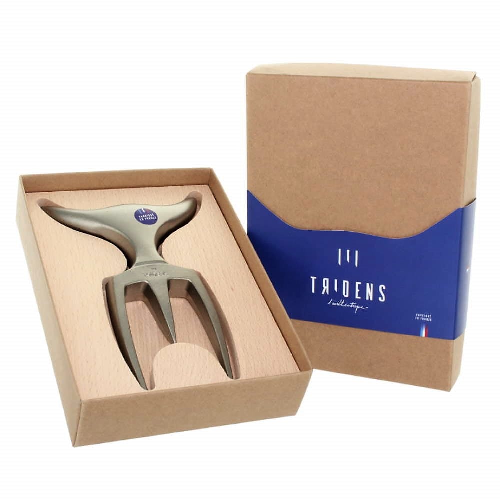 Tridens Raw Brushed Fork in Beechwood Base_3 Tridens Brushed Fork in Pilo mirror Beechwood Base