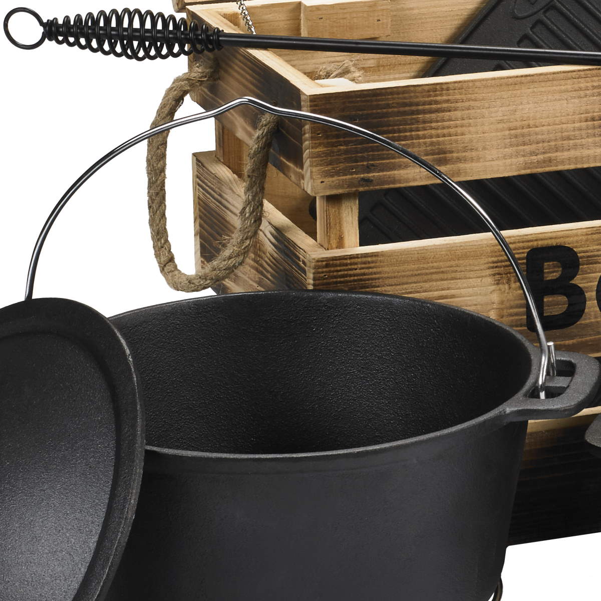 Bon-Fire – Cast Iron Pot Set_4 Bon-Fire Gietijzeren Pannenset
