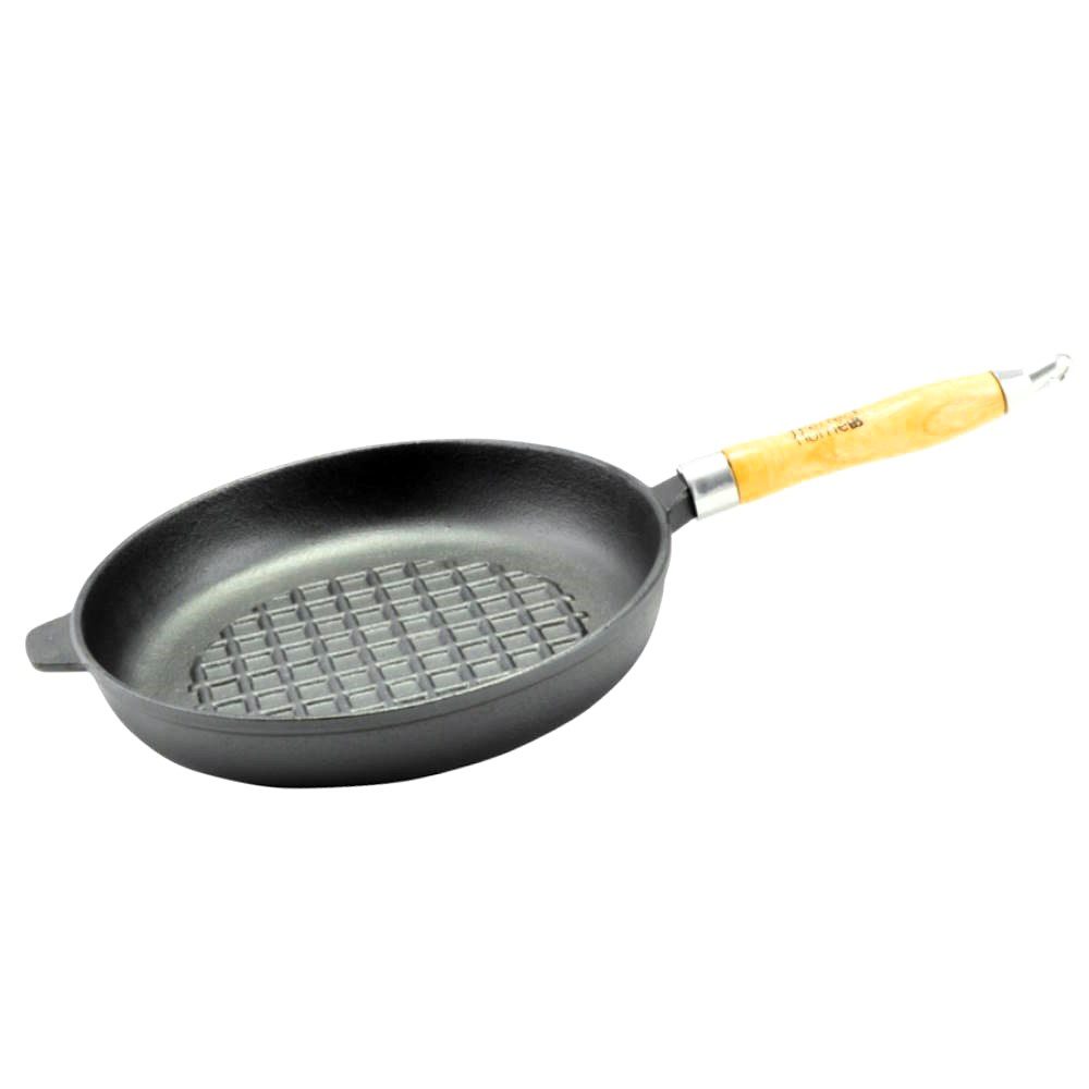 Perfecthome Grillpan houten handvat 24cm Perfecthome Grillpan houten handvat 24cm