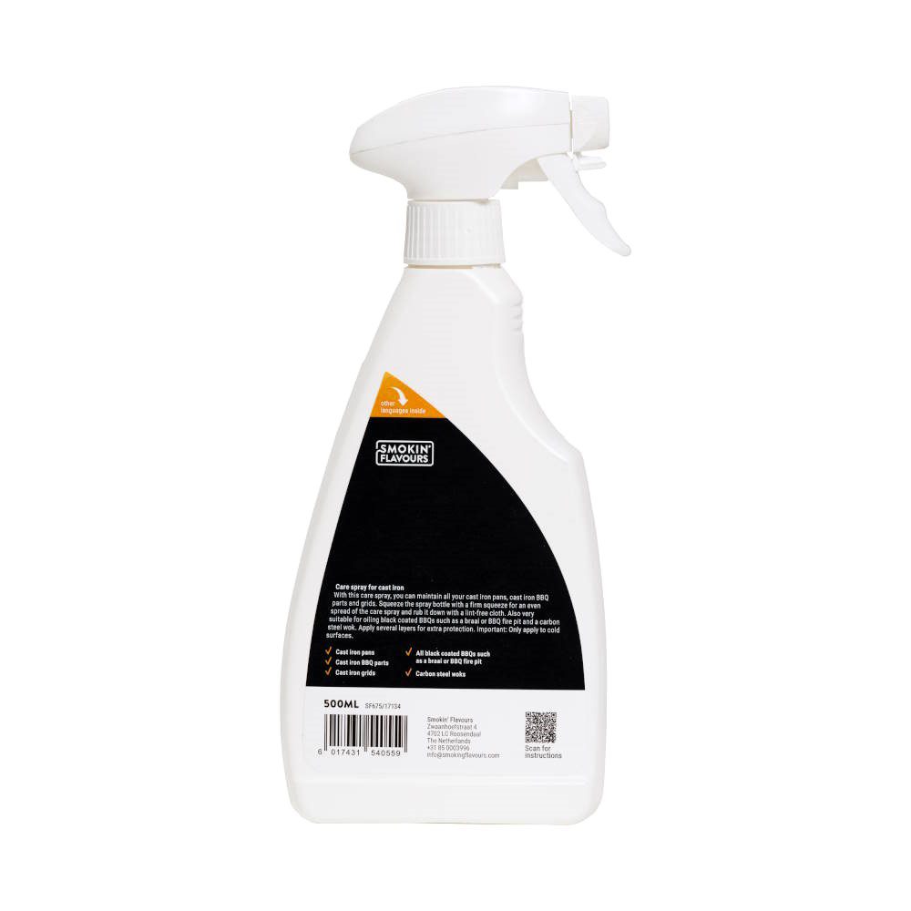SF675 Smokin’ Flavours Cast Iron Care Spray Backside_1 SMOKIN’ FLAVOURS Cast Iron Care Spray
