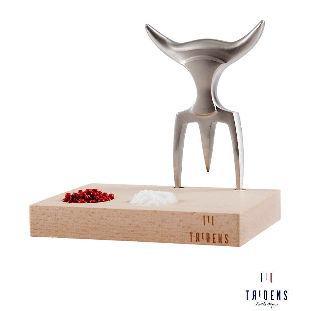 Tridens Raw Brushed Fork in Beechwood Base Tridens Raw Brushed Fork in Beechwood Base