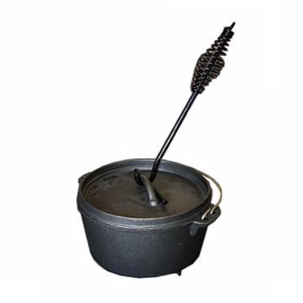 Dekselhaak 26 cm (Lid Lifter) in gebruik