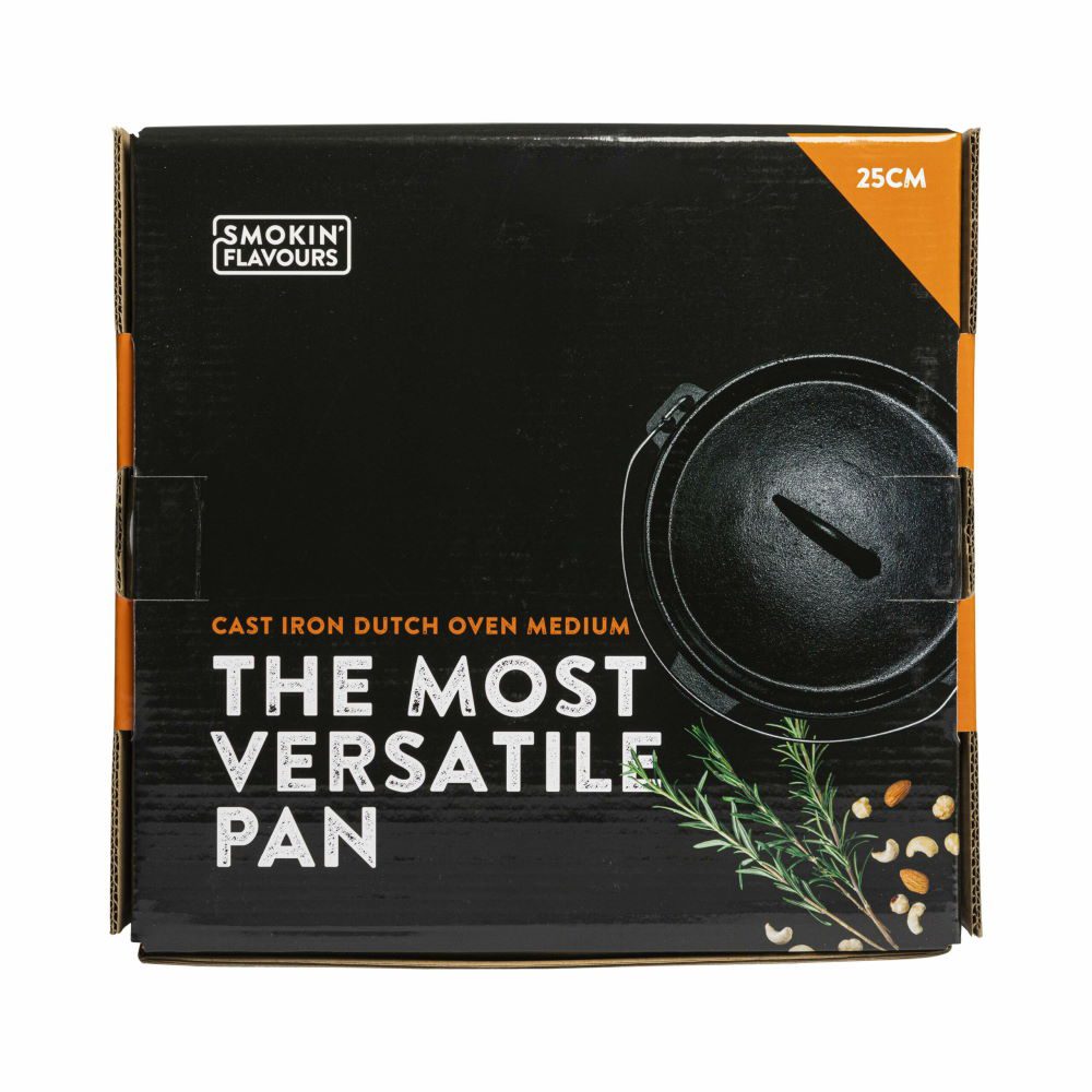 Smokin’ Flavours Dutch Oven Medium Verpakking SMOKIN' FLAVOURS Dutch Oven Medium