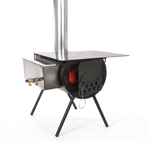 Camp Chef Alpine Stove met ketel_1 Camp Chef Alpine Heavy Duty RVS Watertank