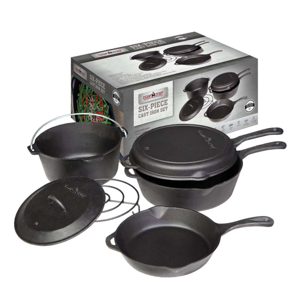Camp Chef Gietijzeren Pannenset 6-delig